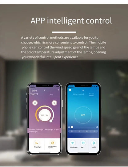 Modern Ceiling Fans with Lights, Fan Lamp Petal Ceiling Fan for Bedroom/Living Room