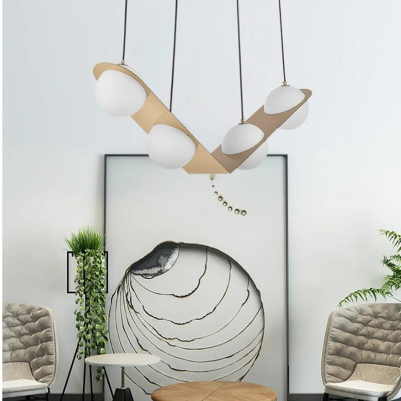 Laurent Collection Nordic glass ball pendant light art led geometric lamp