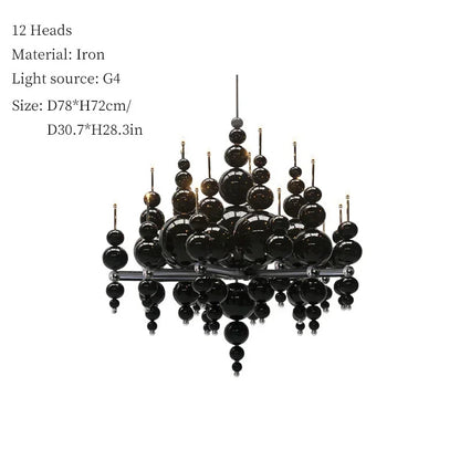 Luxury Living Room Black Chandelier Designer Tears From Moon Chandelier