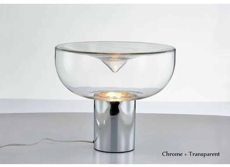 Modern Simple Bedside Table Lamp Nordic Light Luxury Radar Design Model Living Room Bedroom Bedside Light Glass Decorative LED