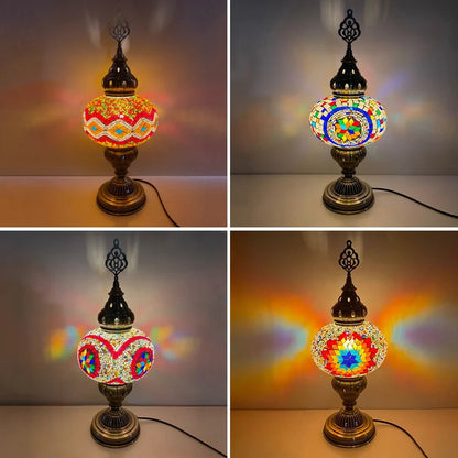 Turkish Mosaic Table Lamp Hand Crafted Decorative Lighting