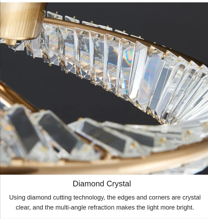 Luxury Crystal Ceiling Lamp Living Room Bedroom Lamp