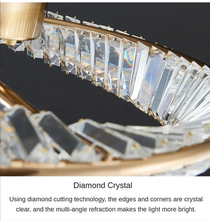 Luxury Crystal Ceiling Lamp Living Room Bedroom Lamp