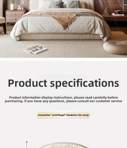 Light Luxury Bladeless Fan Light Modern Minimalist Creative Room Ceiling Light