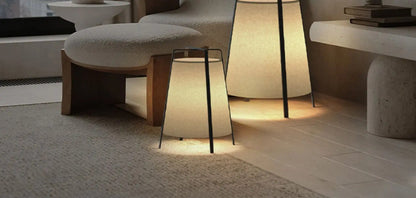 Japanese Style Fabric Floor Lamp Wabi Sabi Zen Art designer standing Lamp home decor