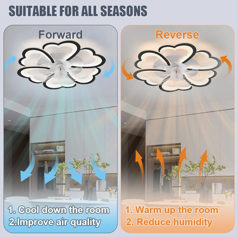 Living Room Ceiling Electric Fan Nordic Art Ceiling Fan Lamps