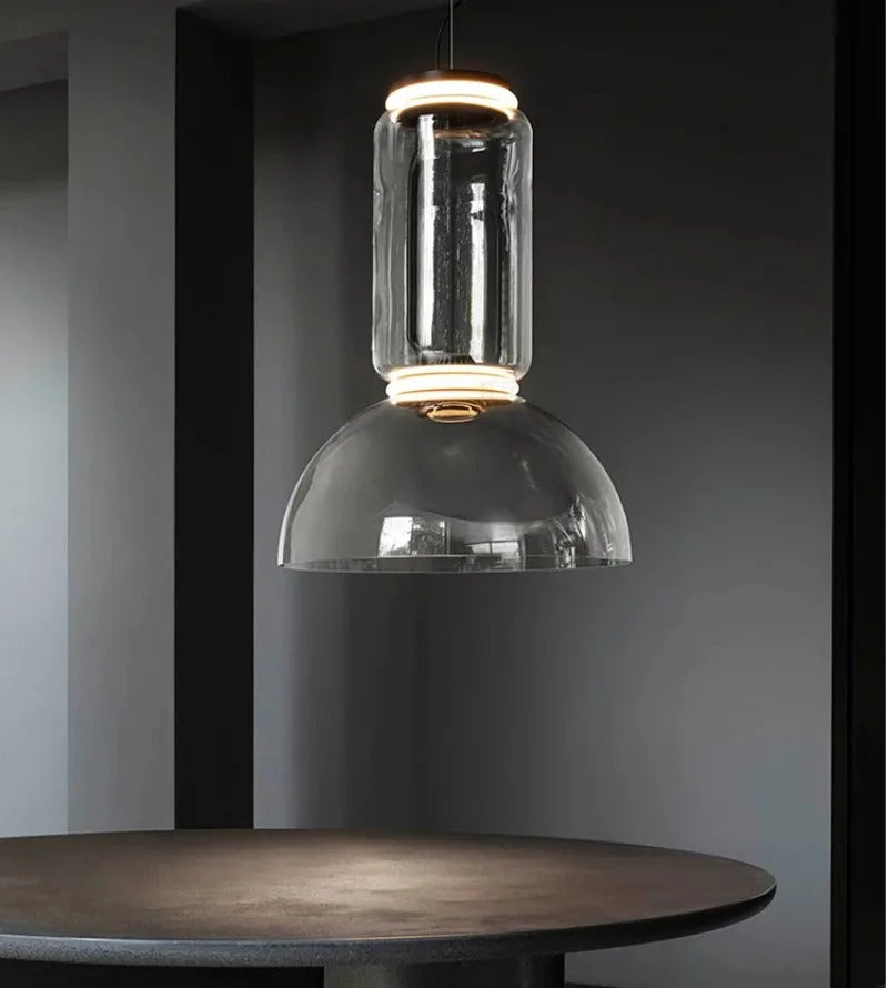 Italian Designer Glass Lampshade Pendant Light Minimalist LED Chandelier for Living Room Dining Table Home Decor