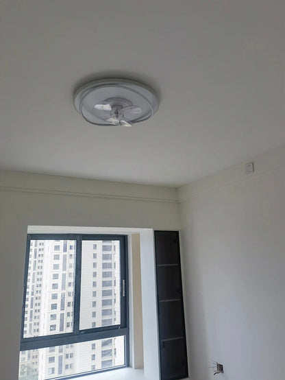 Modern LED Ceiling Fan Light Remote Dimming 6 Levels Silent Living Room lighting