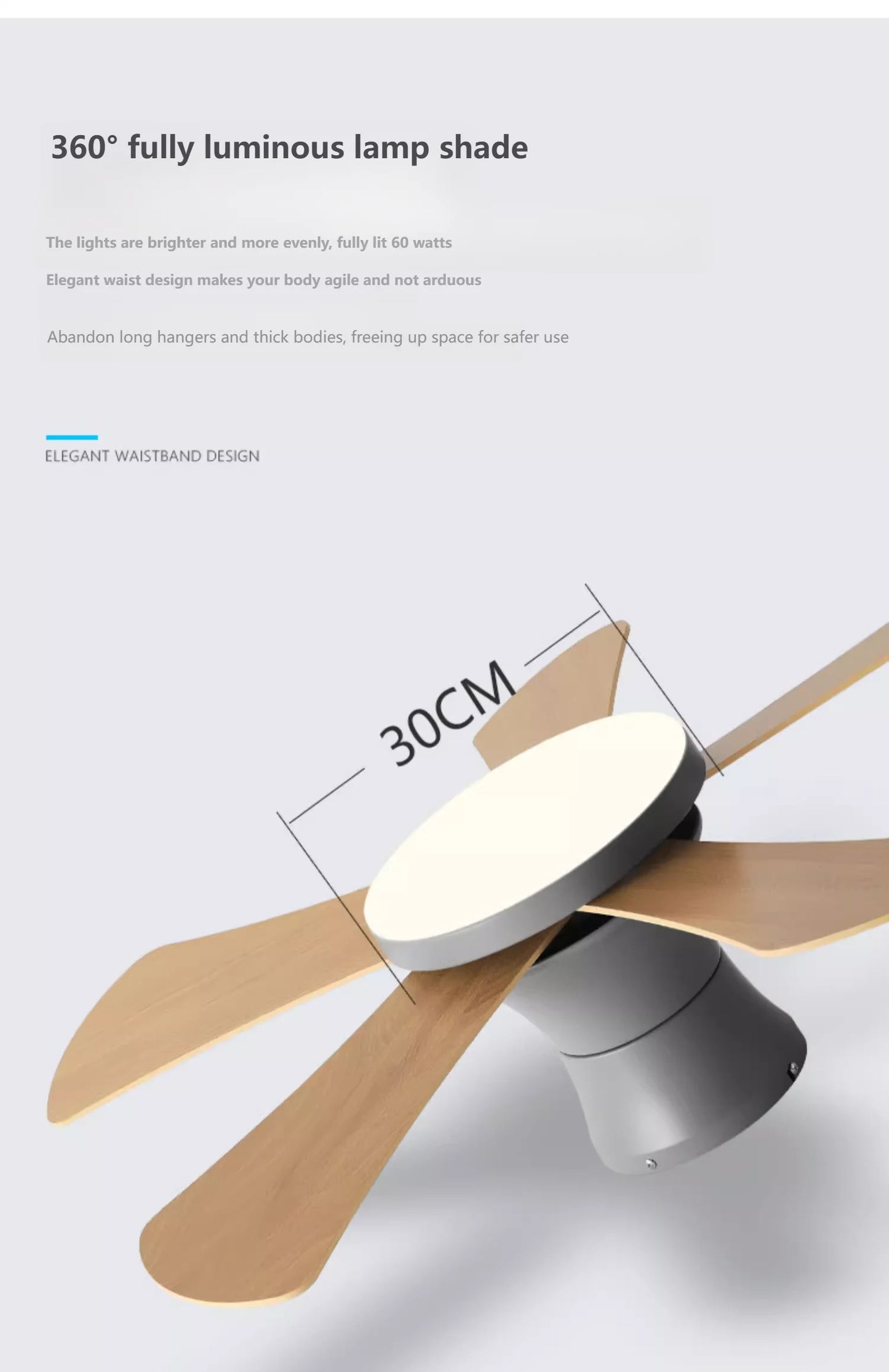 Nordic colorful Ceiling fan light Modern Children bedroom Indoor Ceiling fan lamp