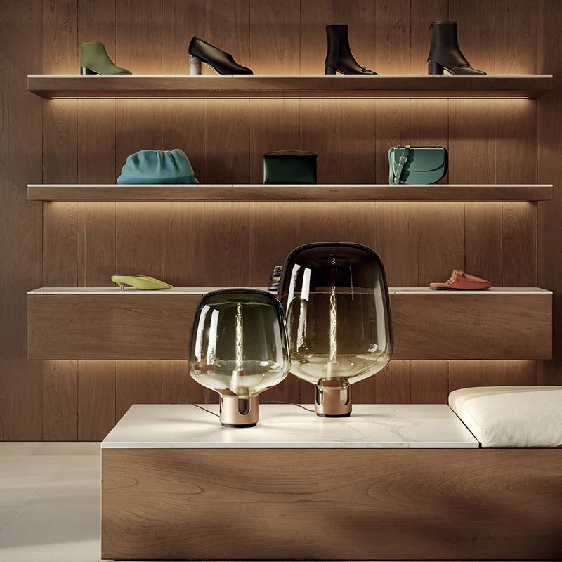 Post modern glass table light Italian Designer simple Amber art ambient office desk lamps