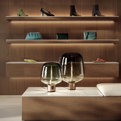 Post modern glass table light Italian Designer simple Amber art ambient office desk lamps