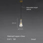 Luxury All Copper LED Pendant Light Modern Water drop Glass chandelier