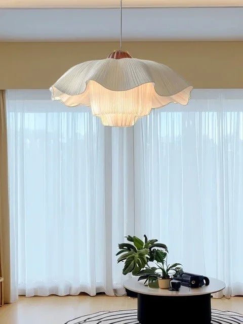 Nordic Petal Shaped French Chandelier Romantic Cream Style Pendant Lamp