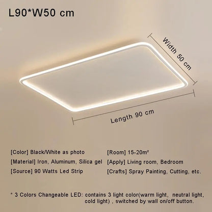 Modern with Remote Control Dimmable Flush Mount Bedroom Living Room Ceiling Light