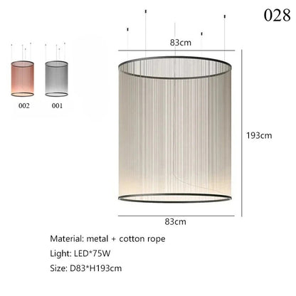 Spanish Tassel Chandelier Modern Villa Empty Stairs Living Dining Room Creative Chandelier