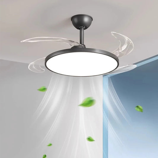 Ceiling Fan With Light Modern Remote Smart Invisible Ceiling Fan Bedroom Lamp