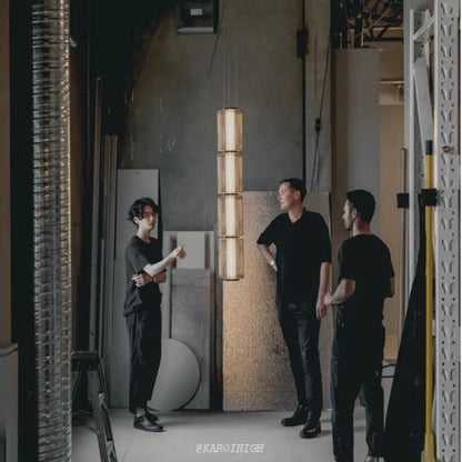 Restaurant Long Stripe Pendant Light Smoke Gray Glass Lampshade Nordic Led Hanging Light Living Dining Room Decor Pendant Lamp