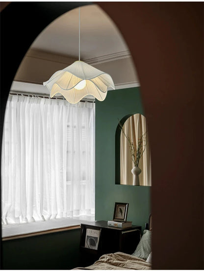 Lia Pendant lamp Nordic white fabric pendant light