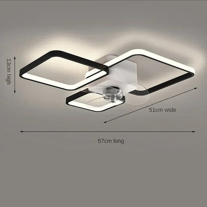 Nordic Ceiling Fan Lamp Home Living Room Modern Minimalist Restaurant Ceiling Lamp