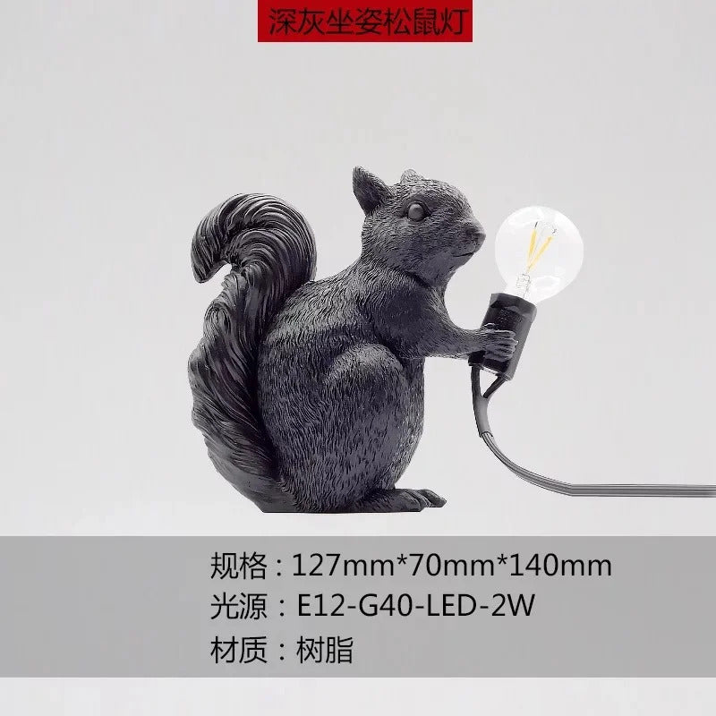 Art creative monkey Pendant lamp White black Resin animal hemp rope wall lamp