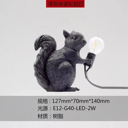 Art creative monkey Pendant lamp White black Resin animal hemp rope wall lamp