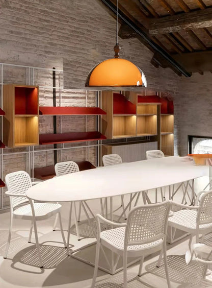 Vintage Brown Pendant Lamp Bauhaus Orange Pendant Light Retro Dining Table Hanging Lamp