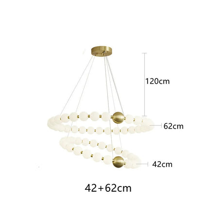 Nordic Ring LED Chandelier Dimmable Acrylic for Living Room Center Table Bedroom Hall Pendant Lamps Home Decor Lusters Fixture