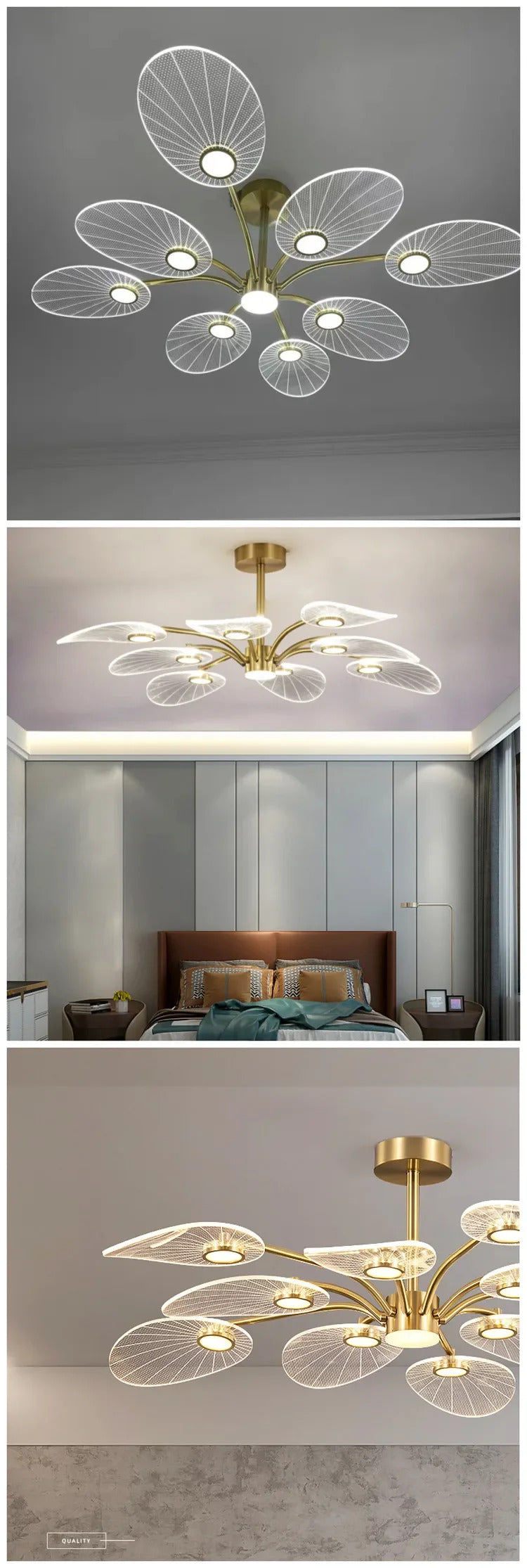 Nordic lotus ceiling light luxury Dining Room Decoration light