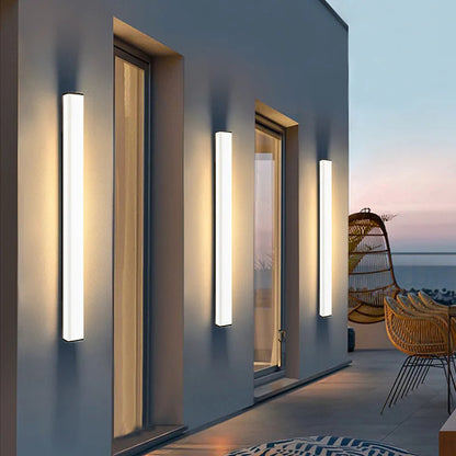 Modern Waterproof Outdoor Long Strip Wall Light