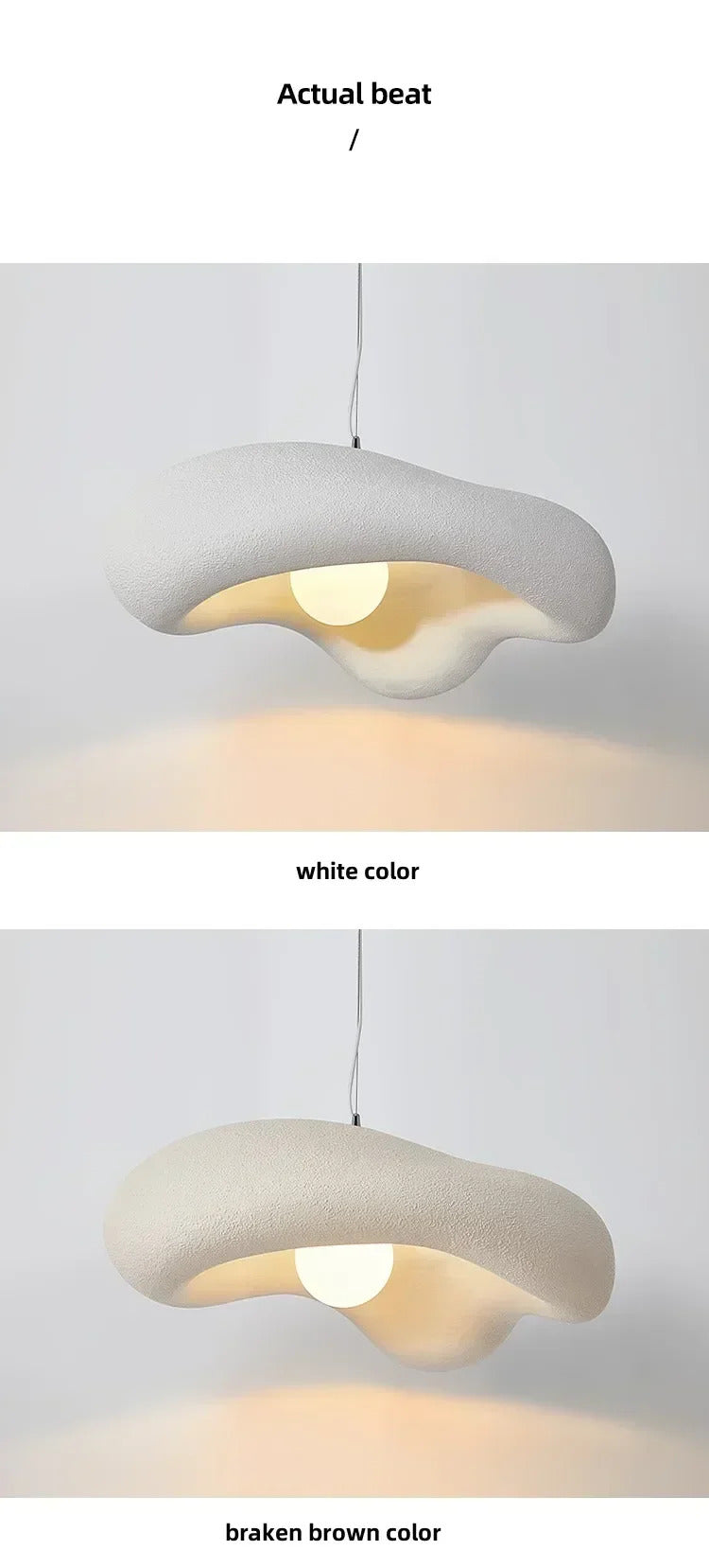 Nordic cream style restaurant chandelier simple bedroom living room dining table lamp wabi-sabi style Hanging lamp fixtures