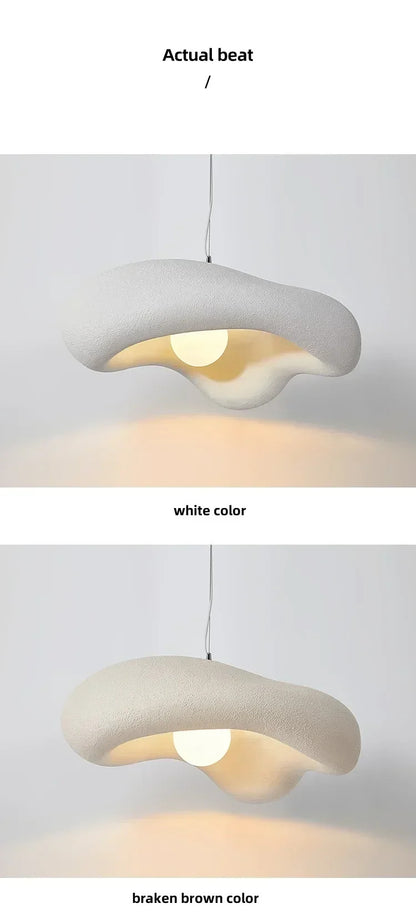 Nordic cream style restaurant chandelier simple bedroom living room dining table lamp wabi-sabi style Hanging lamp fixtures