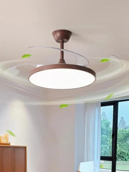 Ceiling Fan With Light Modern Remote Smart Invisible Ceiling Fan Bedroom Lamp