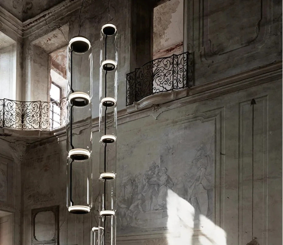 Italian Designer Glass Lampshade Pendant Light Minimalist LED Chandelier for Living Room Dining Table Home Decor