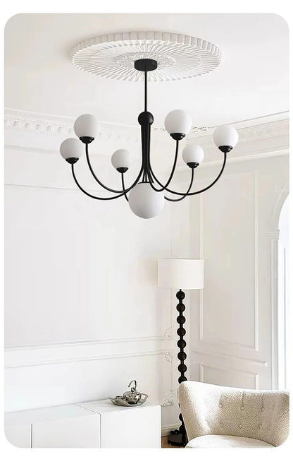 Nordic glass Pendant lamp French Gold chandelier