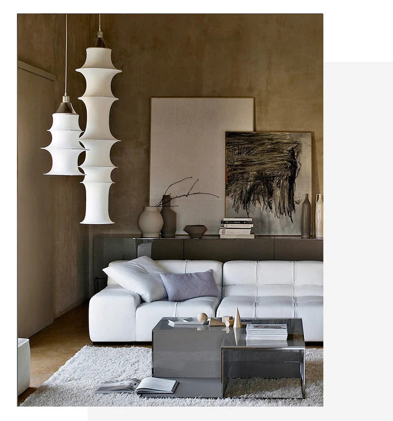 Nordic Minimalist Fabric Wabi Sabi Led Pendant Lights Bedroom Corner Bedside Lamp