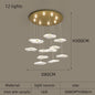 Nordic chandelier Leaf lotus chandelier of petals restaurant creative living room
