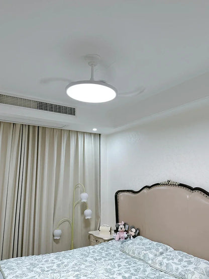 Ceiling Fan With Light Modern Remote Smart Invisible Ceiling Fan Bedroom Lamp