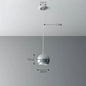 Nordic Plating Sliver Globe Ball Mirror Pendant Lights E27 Iron Hanging Lamp