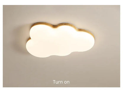 Modern Cloud Ceiling Light cute wooden cartoon Children's bedroom lighting