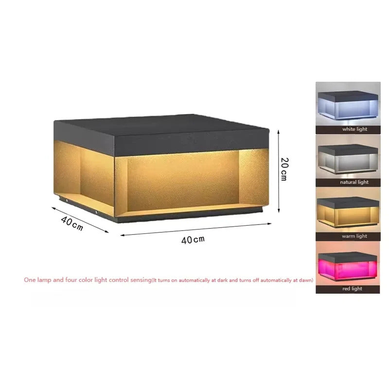 Modern Simple Solar Pillar Light High Quality Outdoor Waterproof Gate Pillar Yard Wall Light