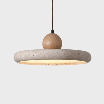 Japanese Style Yellow Cave Stone Pendant Light Wabi Style Restaurant Chandelier