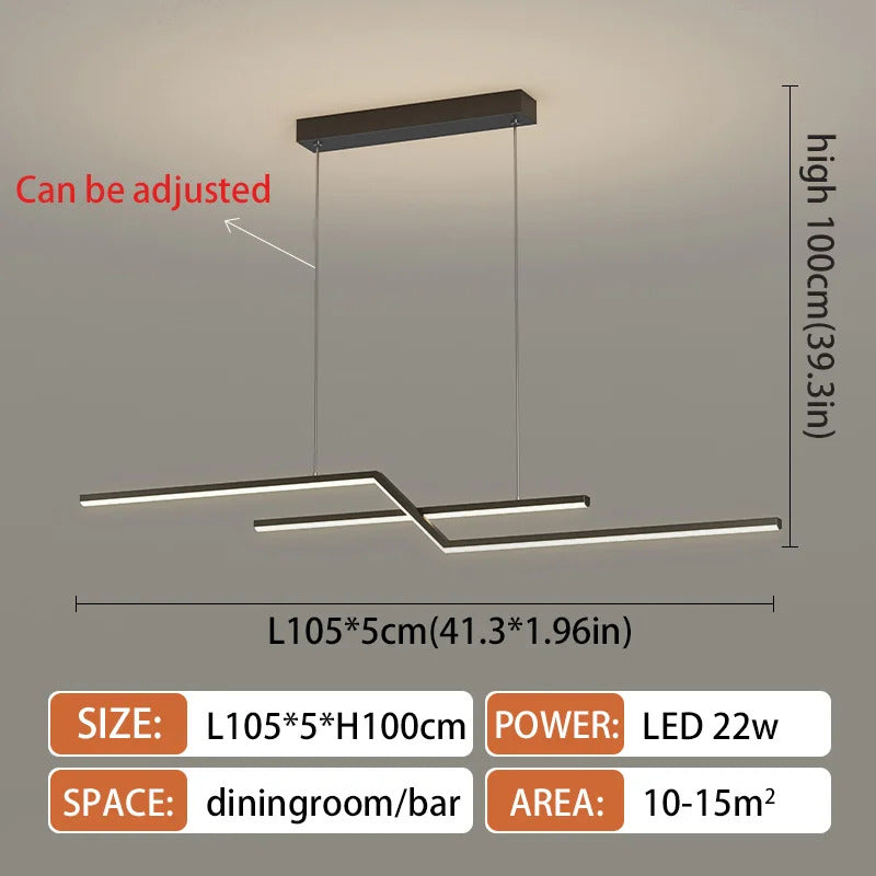 Modern geometric pendant light Led Home suspension metal