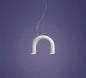 Oblure Arch Chandelier Post Modern Design Pendant Light for Coffee living Room Kitchen U shaped Lamp Blue Metal macaron lamp