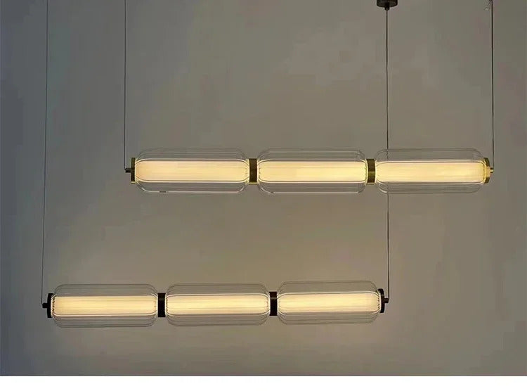 Nordic Glass Chandelier Hotel Living Room Chandelier High-grade Restaurant Staircase Combination Home decor Long Pendant Lights