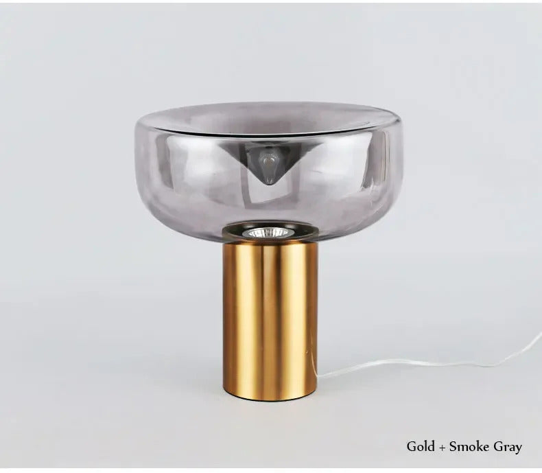 Modern Simple Bedside Table Lamp Nordic Light Luxury Radar Design Model Living Room Bedroom Bedside Light Glass Decorative LED