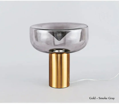 Modern Simple Bedside Table Lamp Nordic Light Luxury Radar Design Model Living Room Bedroom Bedside Light Glass Decorative LED