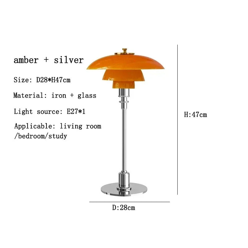 Danish Designer Pink Glass Table Lamp Nordic Modern High-end Reading LED Desk Light Living Room Bedroom Study Bedside Lamp