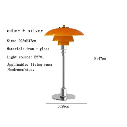 Danish Designer Pink Glass Table Lamp Nordic Modern High-end Reading LED Desk Light Living Room Bedroom Study Bedside Lamp