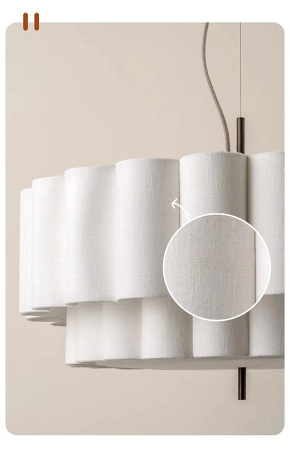 Nordic Minimalist Wabi Sabi Fabric Ceiling Chandelier Living Dining Room Bedroom Pendant Lights