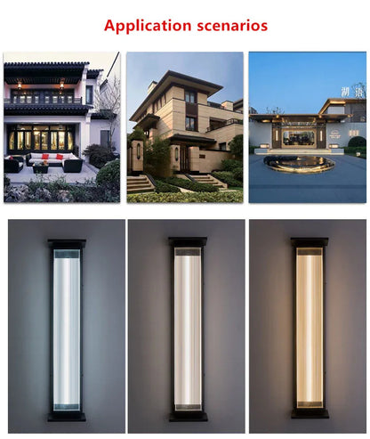 Modern outdoor wall light Waterproof IP65 Solar energy LED wall lamp Entrance sconce